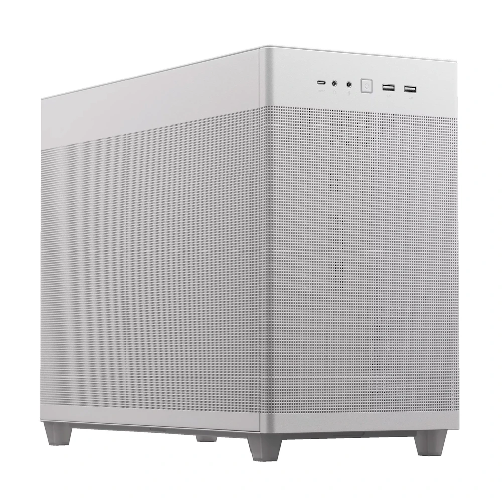 ASUS PRIME AP201 Mesh Micro Tower Case - White