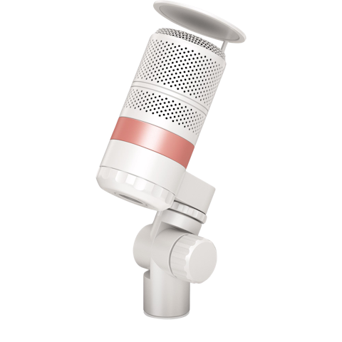 TC Helicon GoXLR MIC Dynamic Broadcast Microphone with Integrated Pop Filter - White