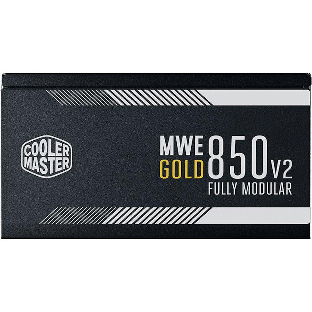 A large main feature product image of Cooler Master MWE V2 850W Gold ATX Modular PSU