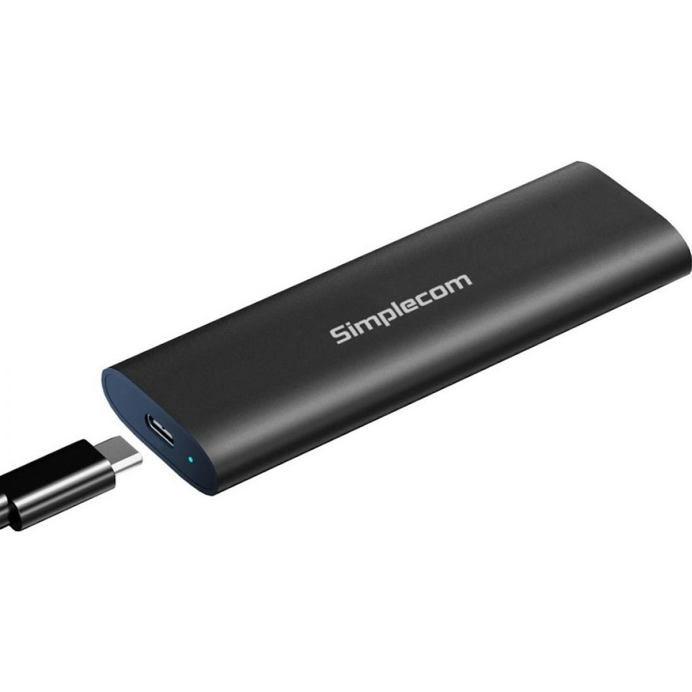 A large main feature product image of Simplecom SE516 Tool-Free NVMe / SATA Dual Protocol M.2 SSD USB 3.2 10Gbps Enclosure
