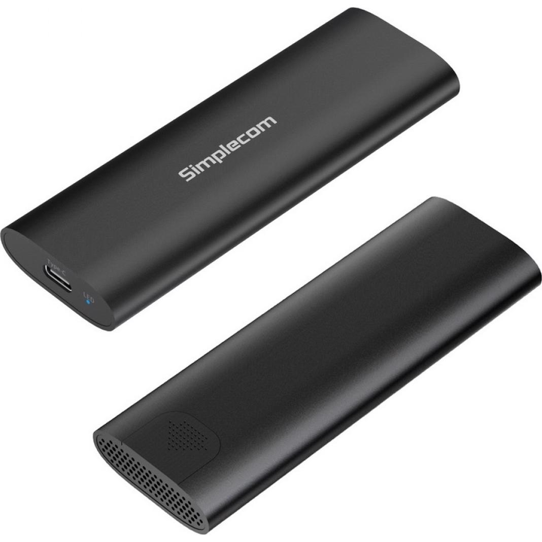 A large main feature product image of Simplecom SE516 Tool-Free NVMe / SATA Dual Protocol M.2 SSD USB 3.2 10Gbps Enclosure