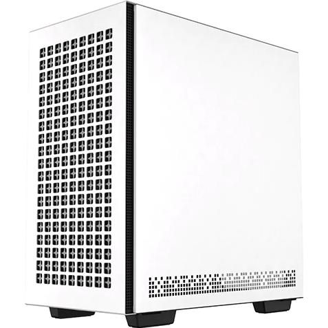 A large main feature product image of DeepCool CH370 Tempered Glass Micro Tower Case (White)