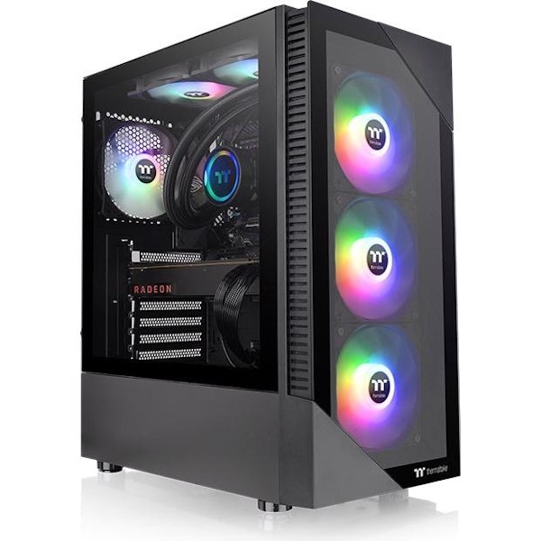 Thermaltake View 200 - ARGB Mid Tower Case (Black) | PLE Computers