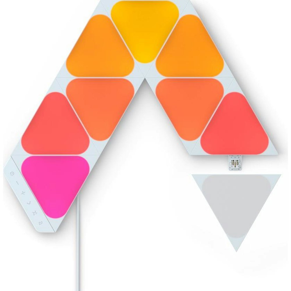 A large main feature product image of Nanoleaf Shapes - Mini Triangles Starter Kit - 9 Panels