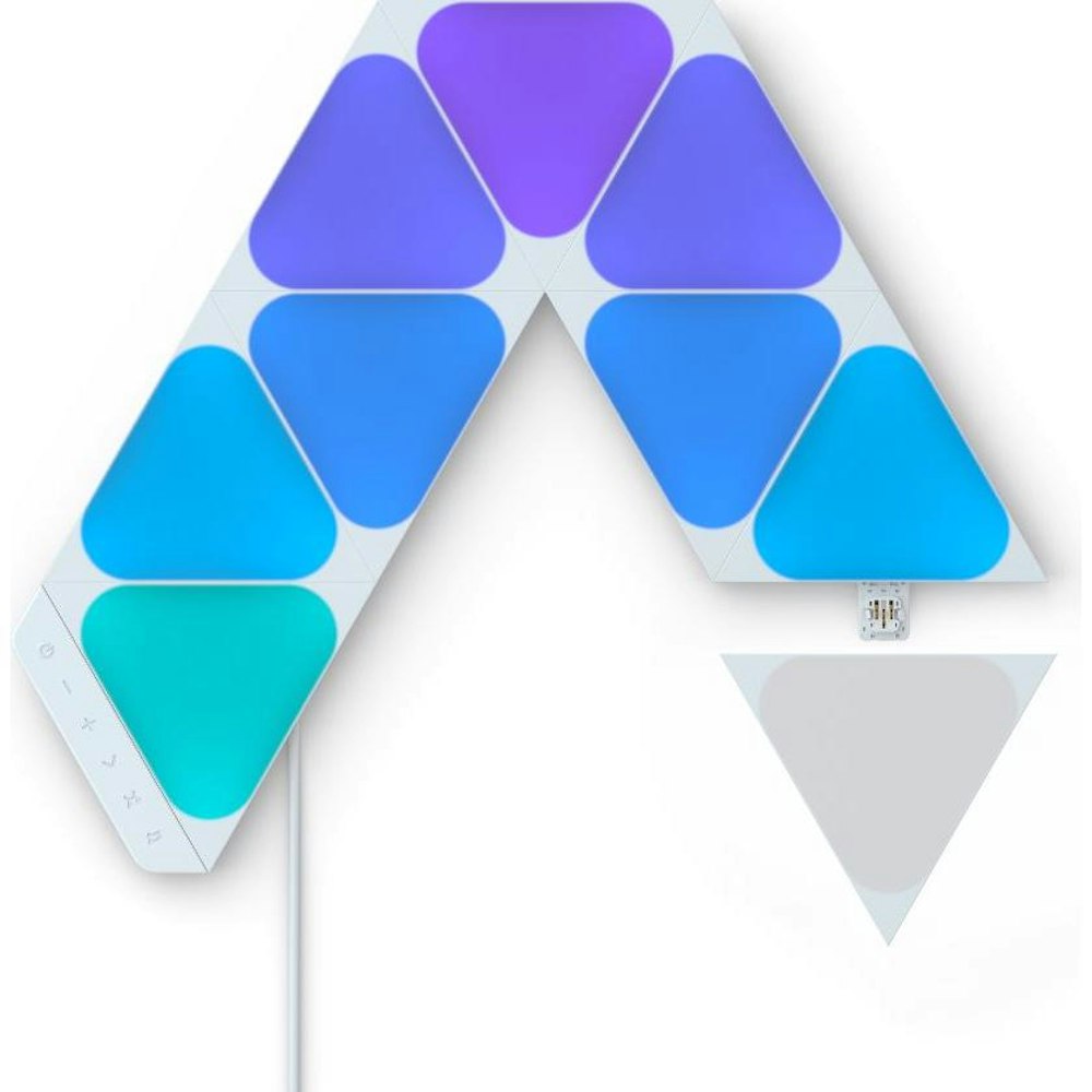 A large main feature product image of Nanoleaf Shapes - Mini Triangles Starter Kit - 9 Panels