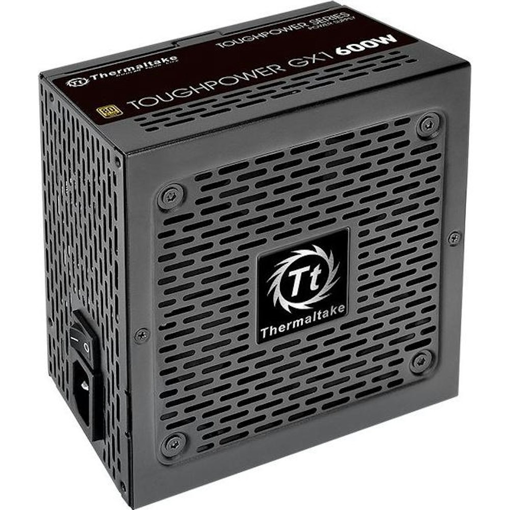 A large main feature product image of Thermaltake Toughpower GX1 - 600W 80PLUS Gold ATX PSU