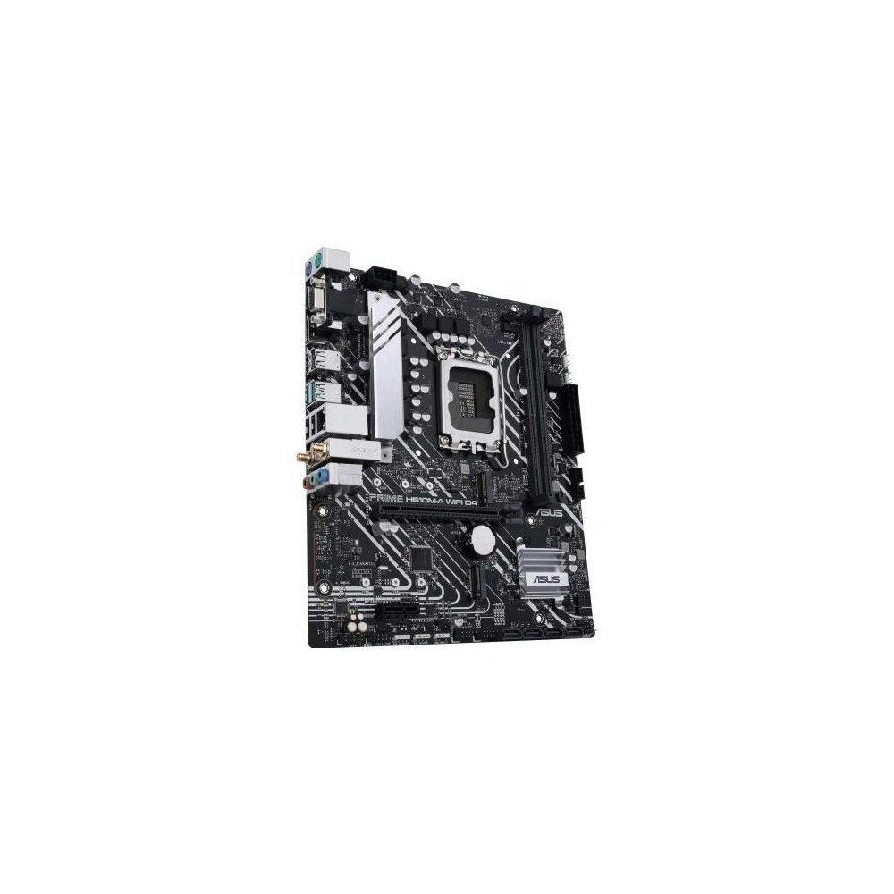 A large main feature product image of ASUS PRIME H610M-A WiFi D4 DDR4 LGA1700 mATX Desktop Motherboard