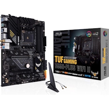 Product image of ASUS TUF Gaming B550-Plus WiFi II DDR4 AM4 ATX Desktop Motherboard - Click for product page of ASUS TUF Gaming B550-Plus WiFi II DDR4 AM4 ATX Desktop Motherboard