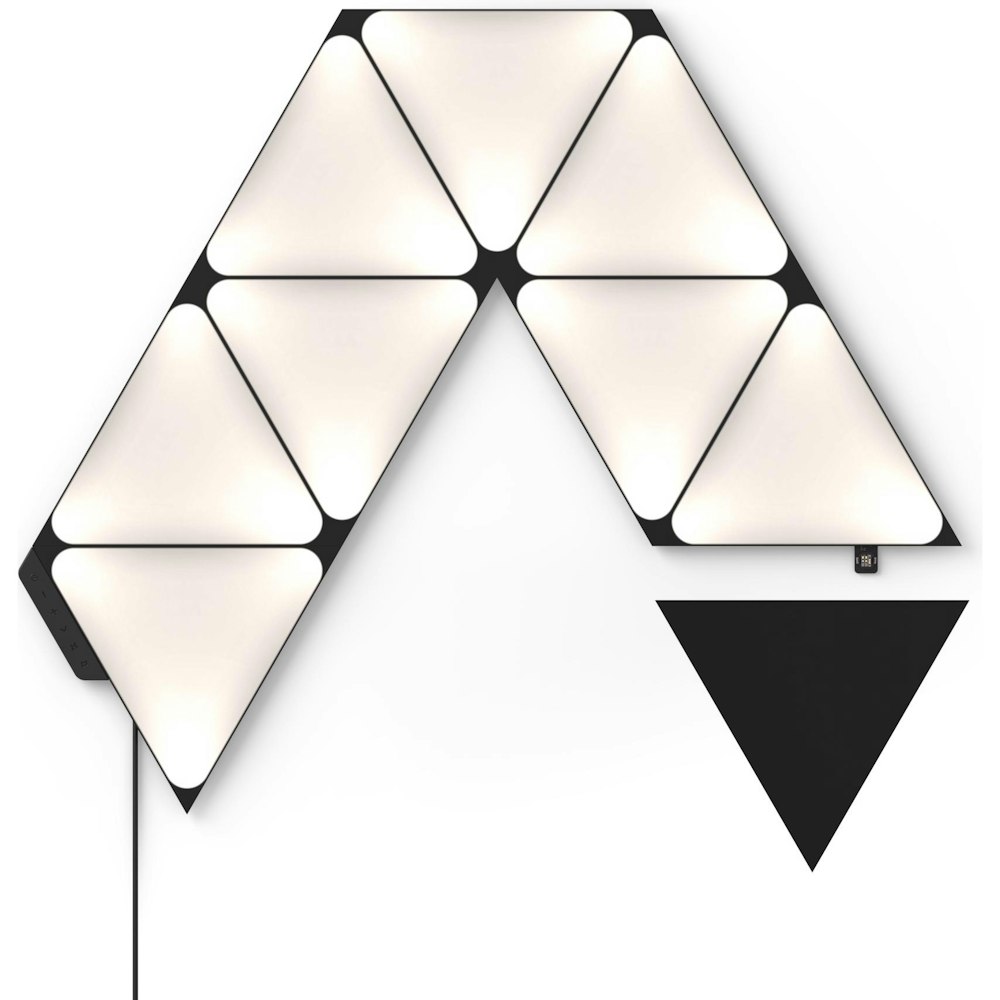 A large main feature product image of Nanoleaf Shapes - Ultra Black Triangles Starter Kit (9 Panels)