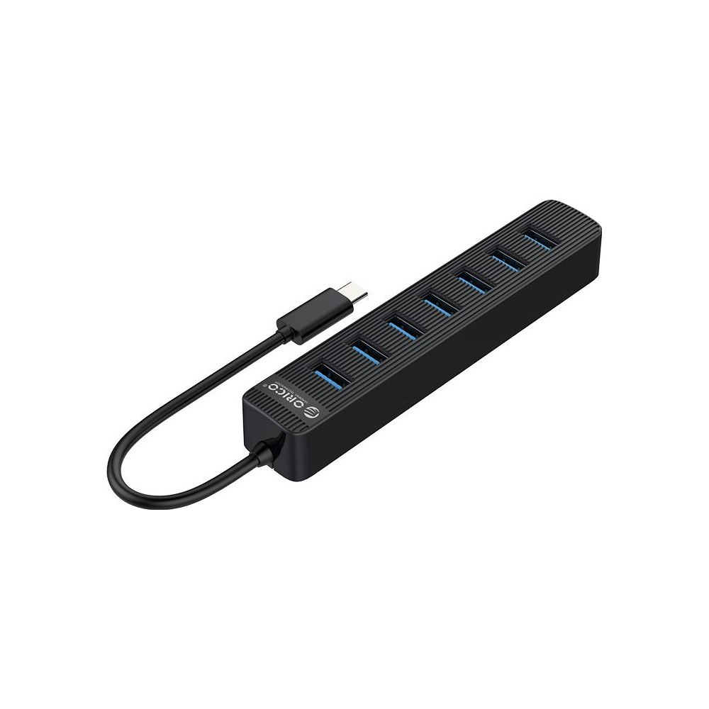 A large main feature product image of ORICO 7 Port USB 3.0 Hub - Black