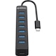 A small tile product image of ORICO 7 Port USB 3.0 Hub - Black