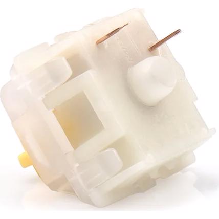 A large main feature product image of Gateron Cap V2 Milky Yellow - 50g Linear Switch Set (110pcs)