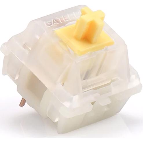 A large main feature product image of Gateron Cap V2 Milky Yellow - 50g Linear Switch Set (110pcs)
