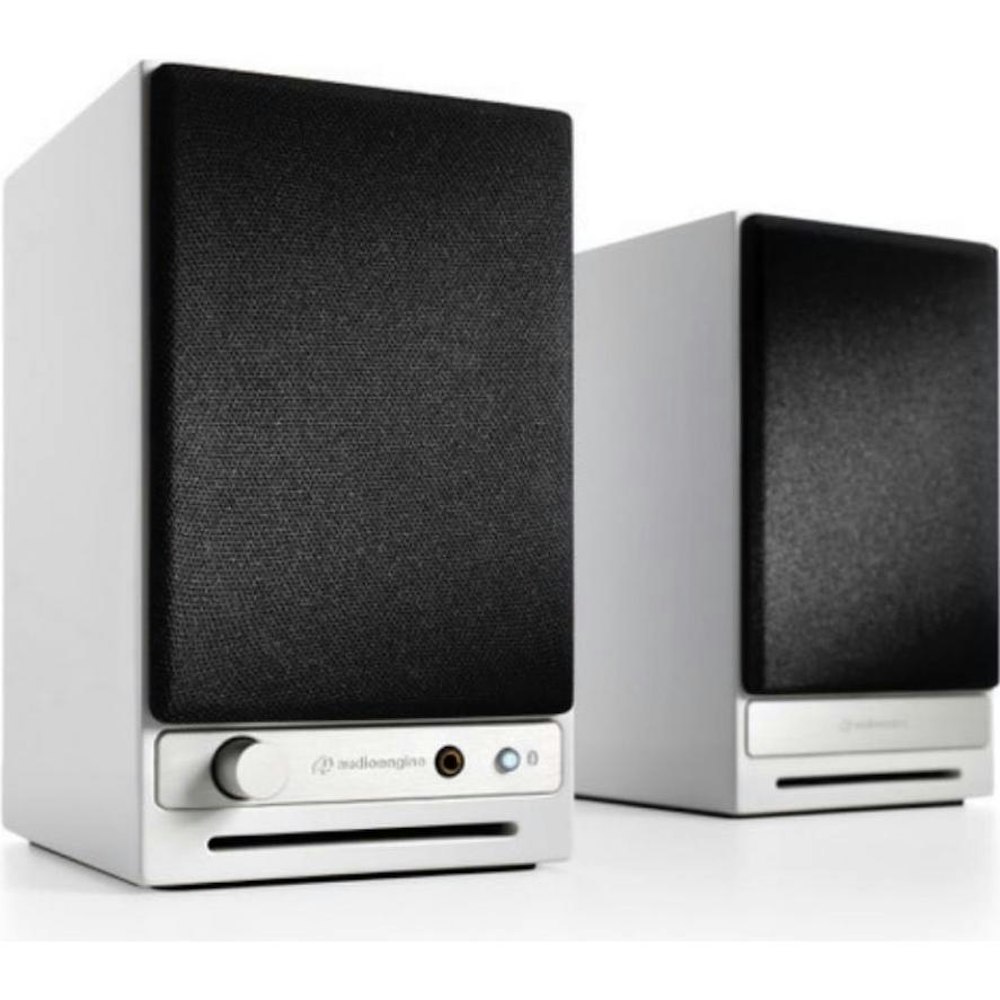 A large main feature product image of Audioengine HD3 - Wireless Desktop Speakers (Gloss White)