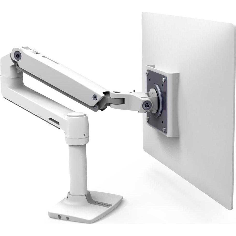 A large main feature product image of Ergotron LX Desk Monitor Arm - White
