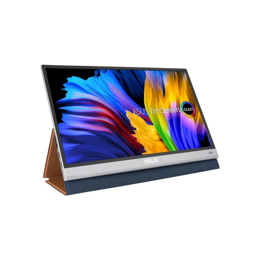 A large main feature product image of ASUS ZenScreen OLED MQ13AH 13.3" FHD 60Hz 1MS OLED Portable Monitor
