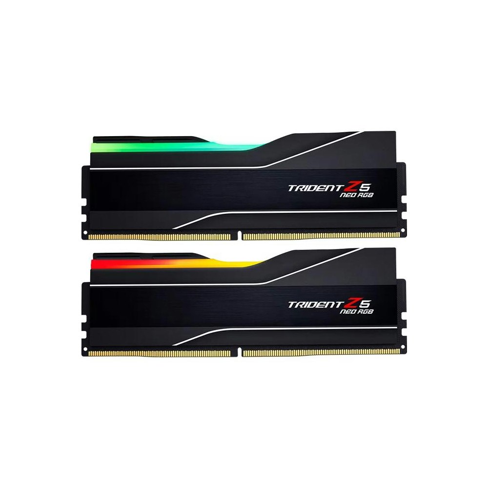 A large main feature product image of G.Skill 32GB Kit (2x16GB) DDR5 Trident Z5 Neo AMD EXPO RGB C32 6000MHz -  Black
