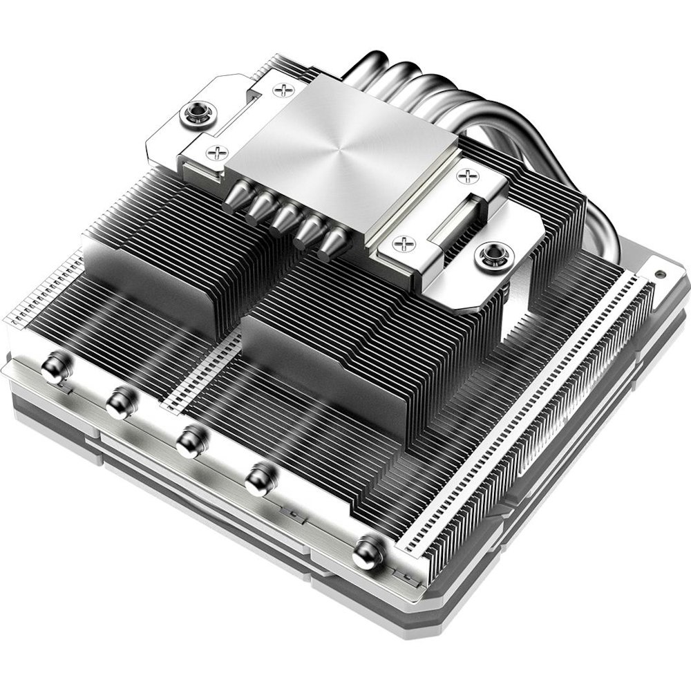 A large main feature product image of ID-COOLING IS-55 ARGB CPU Cooler - White
