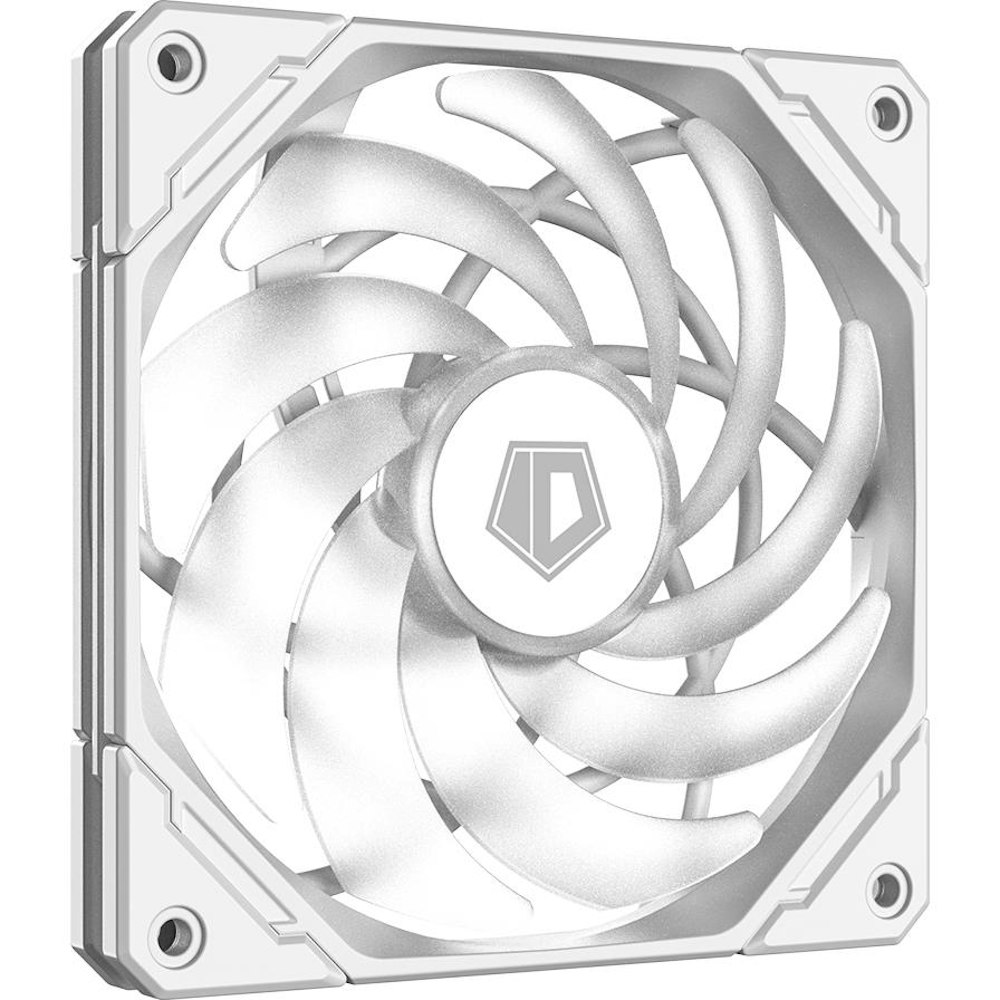 A large main feature product image of ID-COOLING XT Series Ultra Slim 120mm ARGB Case Fan - Snow Edition
