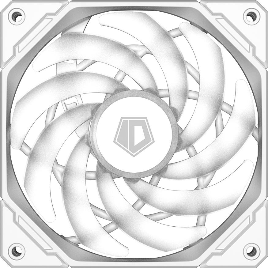 A large main feature product image of ID-COOLING NO Series Slim 120mm ARGB PWM Fan (White)