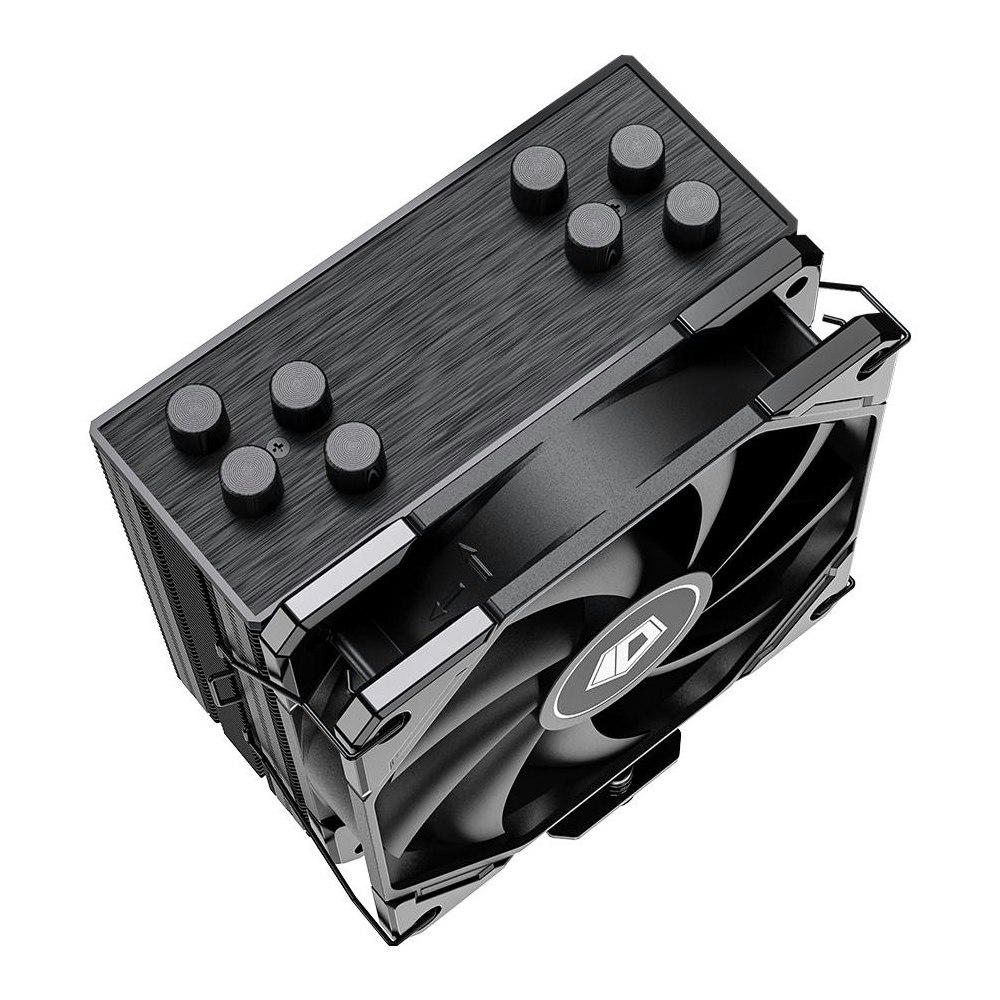 A large main feature product image of ID-COOLING SE-224-XTS Black CPU Cooler