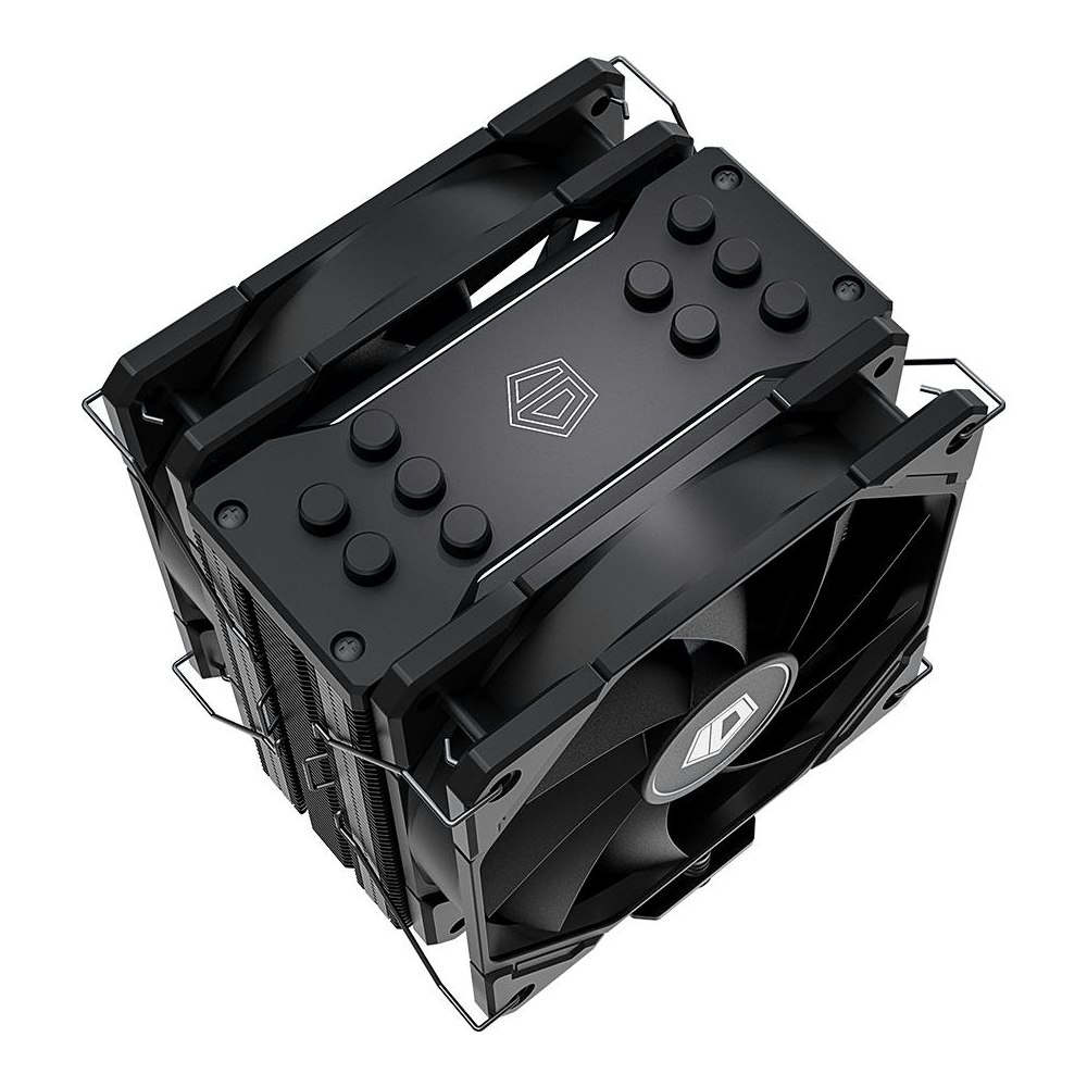 A large main feature product image of ID-COOLING SE-225-XT Black V2 CPU Cooler