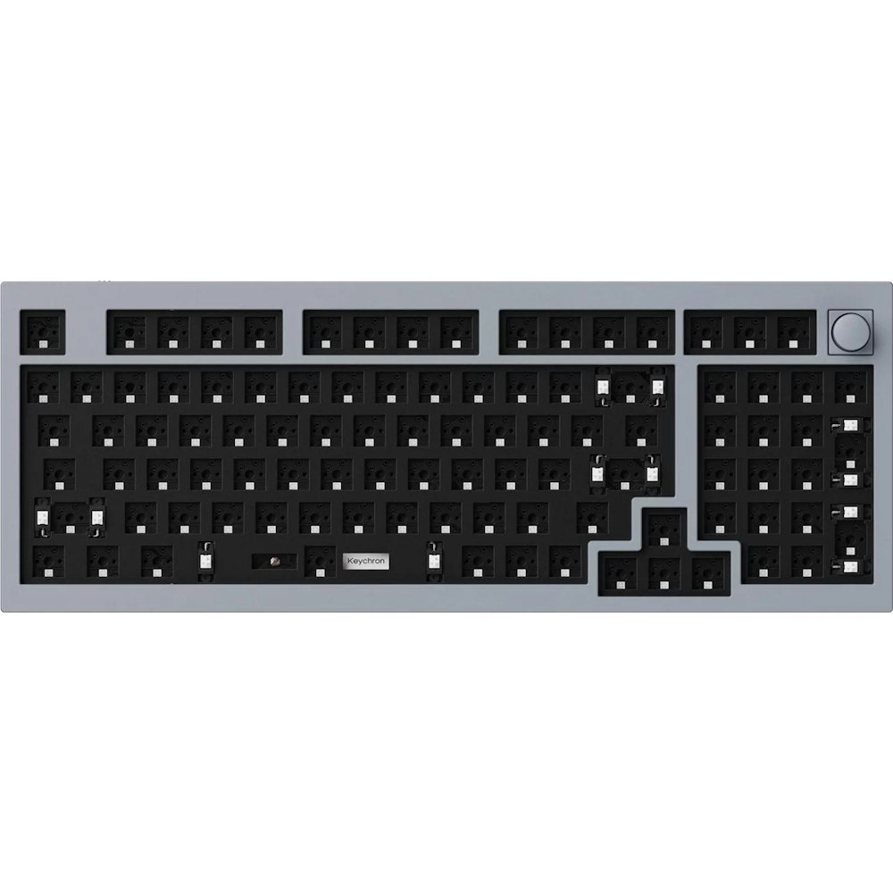A large main feature product image of Keychron Q5 RGB Compact Mechanical Keyboard - Silver Grey (Barebones)