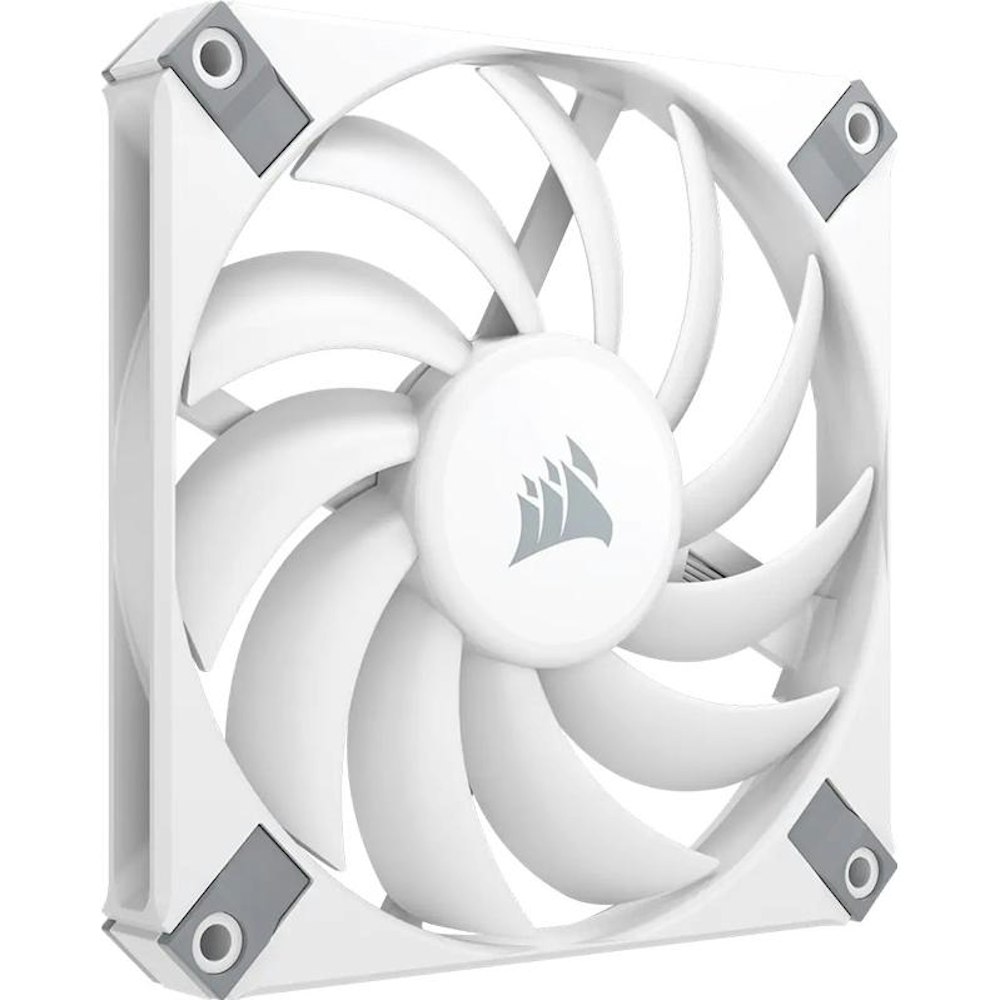 A large main feature product image of Corsair AF120 SLIM 120mm PWM Fluid Dynamic Bearing Fan - White