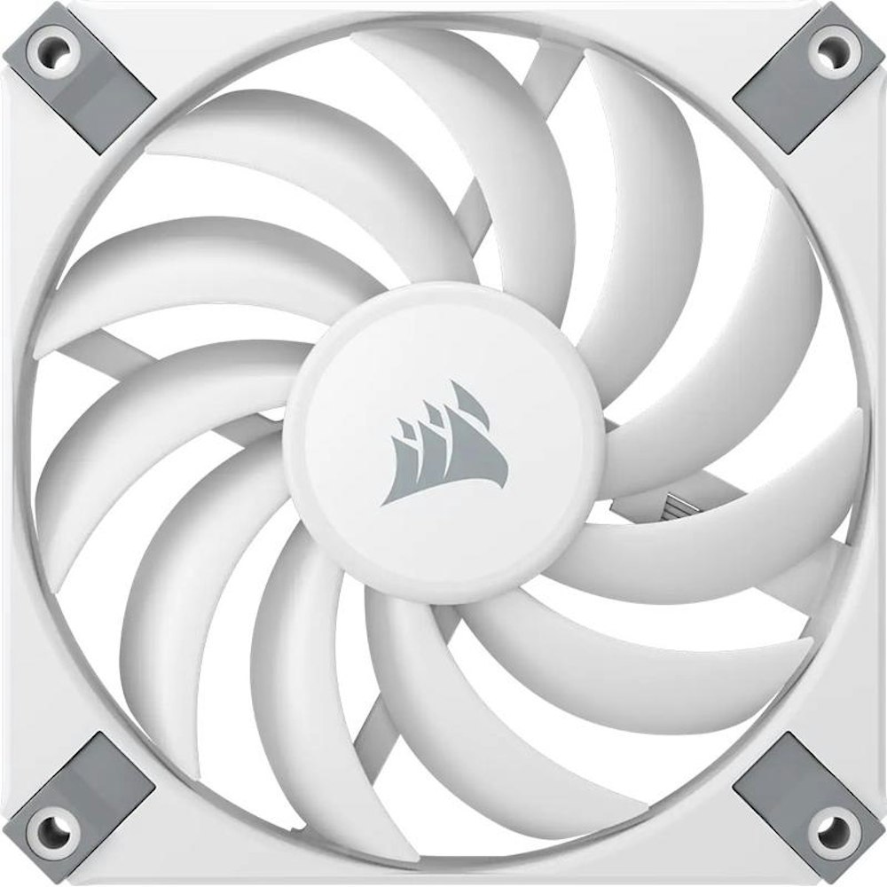 A large main feature product image of Corsair AF120 SLIM 120mm PWM Fluid Dynamic Bearing Fan - White