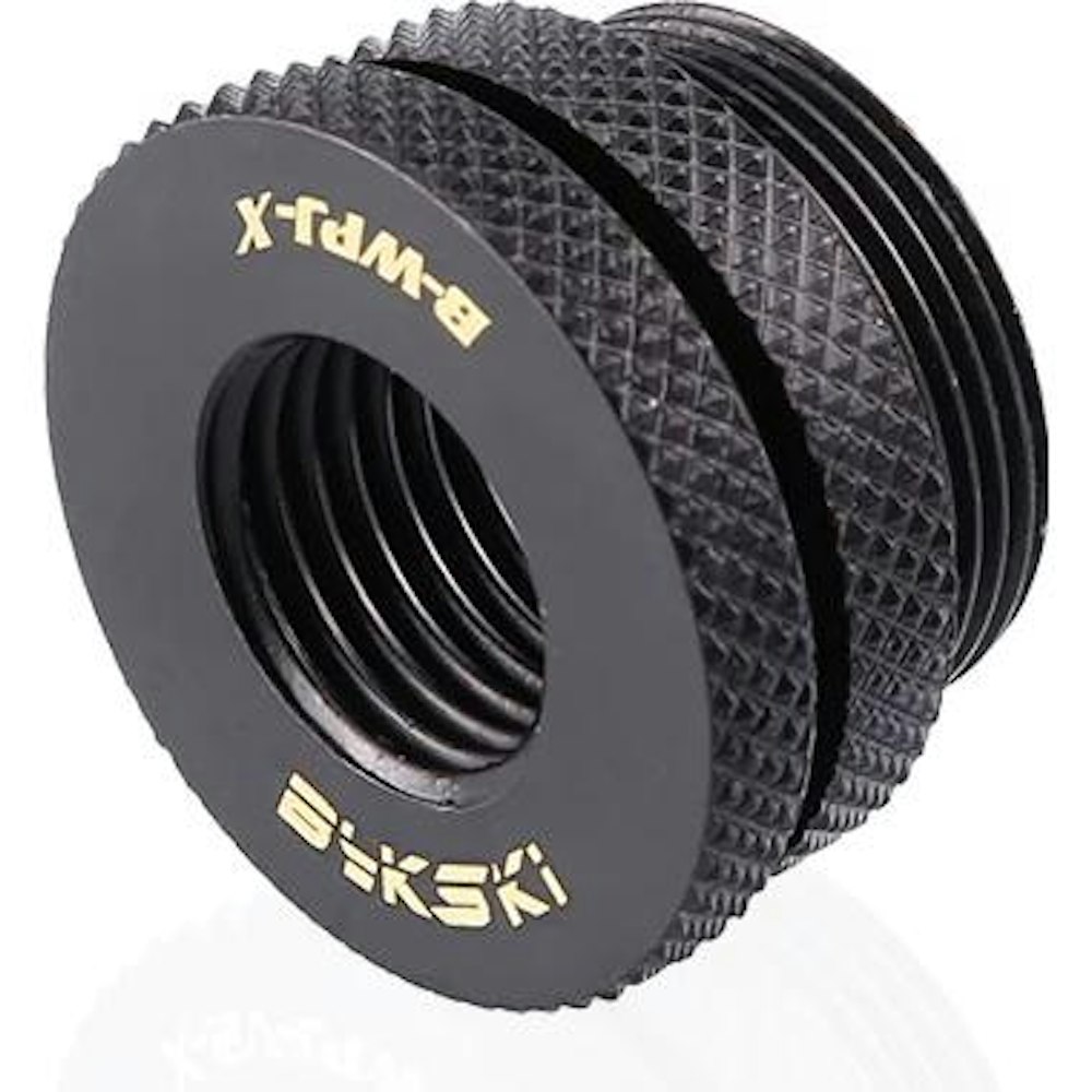 A large main feature product image of Bykski G1/4 Pass Thru Fitting - Black