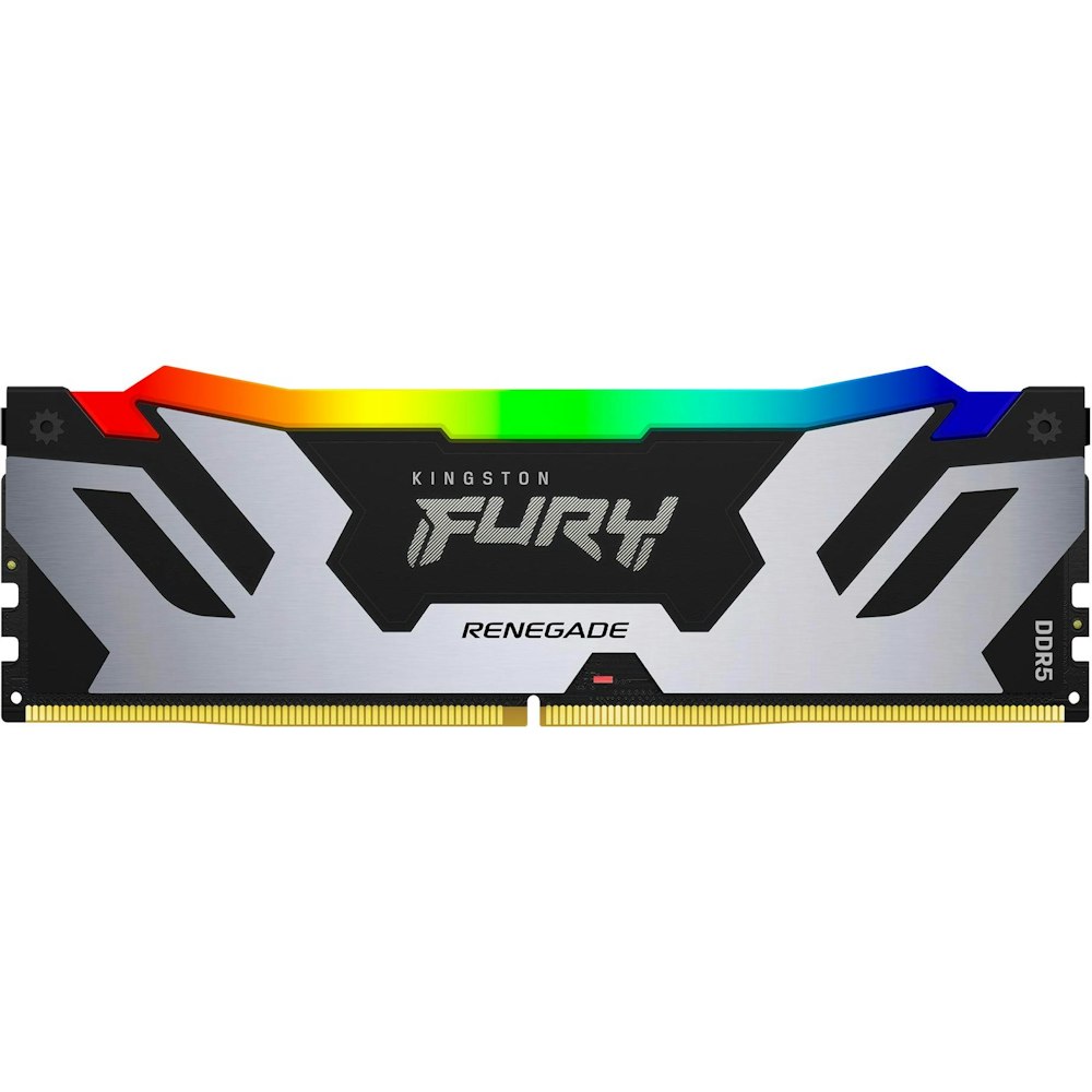 A large main feature product image of Kingston 32GB Kit (2x16GB) DDR5 Fury Renegade RGB C38 7200MHz - Black