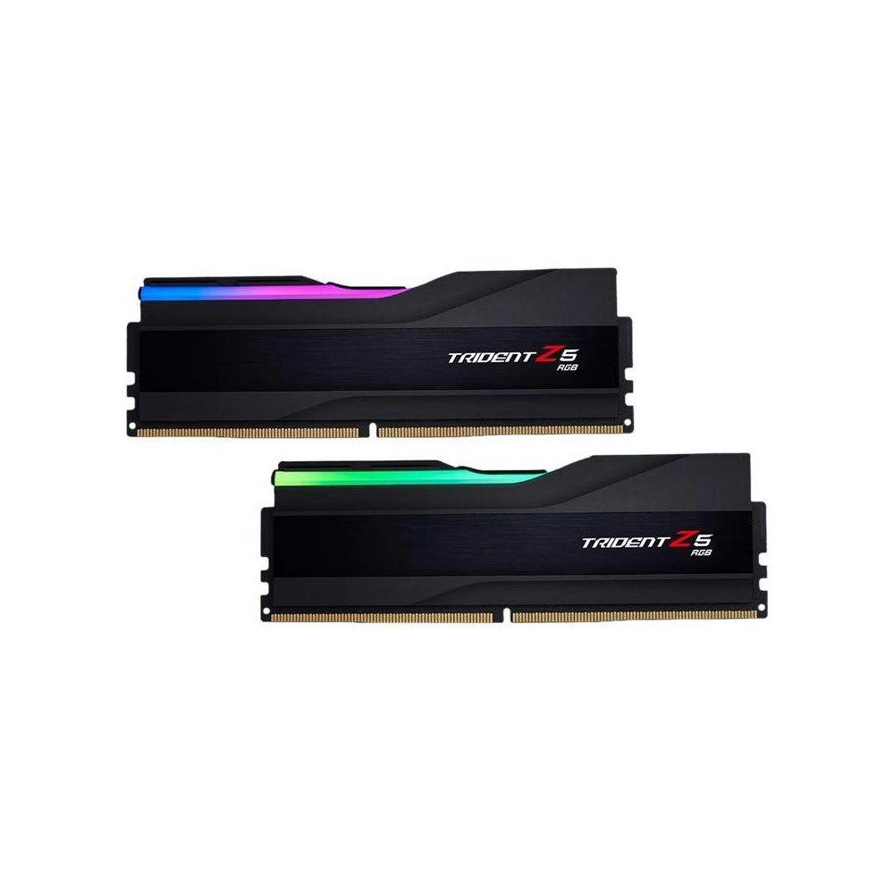 A large main feature product image of G.Skill 32GB Kit (2x16GB) DDR5 Trident Z5 RGB C36 7600MHz - Black