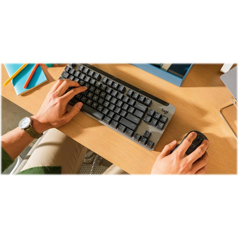 A large main feature product image of Logitech K855 Mechanical Keyboard - Graphite