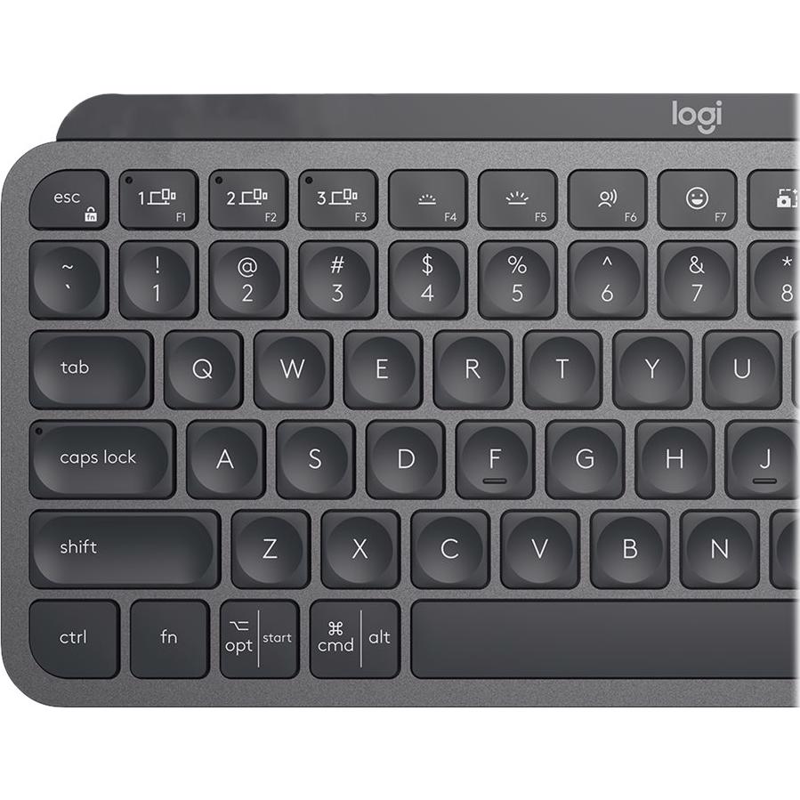 A large main feature product image of Logitech MX Keys Mini Minimalist Wireless Illuminated Keyboard - Graphite
