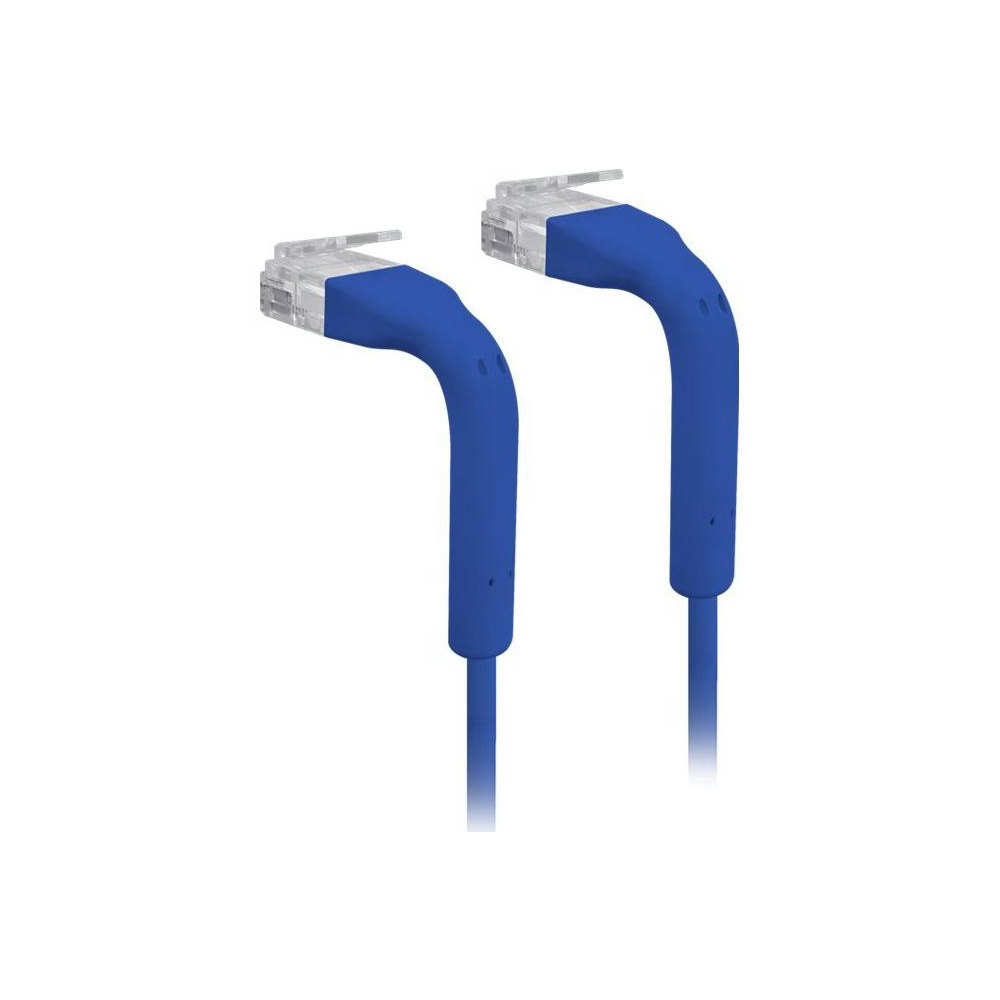 A large main feature product image of Ubiquiti UniFi Cat6 1m Ultra-Thin Bendable Patch Cable - Blue
