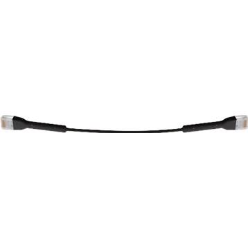 A large main feature product image of Ubiquiti UniFi Ultra-Thin Cat6 Patch Cable - 0.1m (Black)