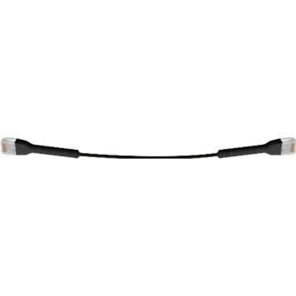 A large main feature product image of Ubiquiti UniFi Cat6 22cm Ultra-Thin Bendable Patch Cable - Black
