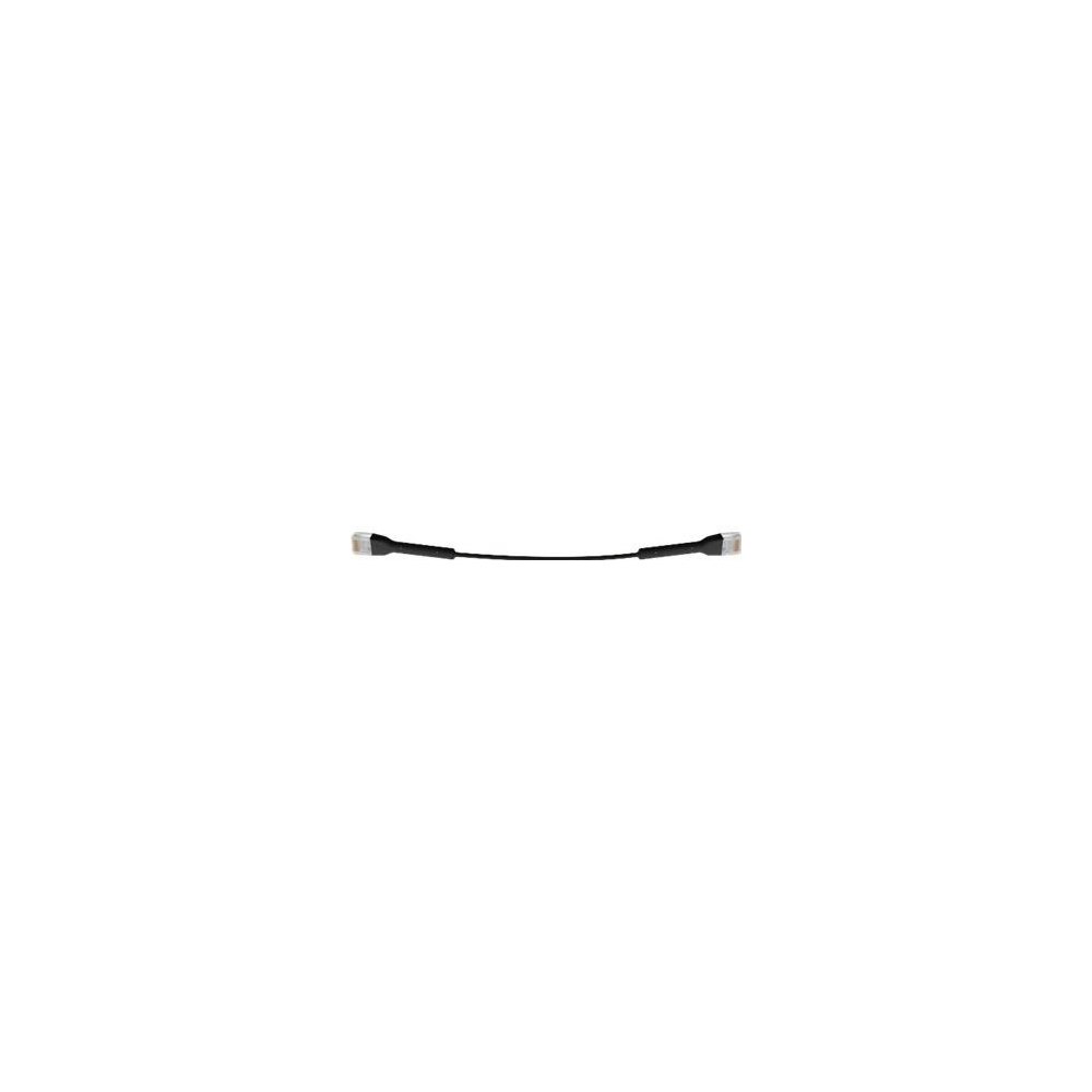 A large main feature product image of Ubiquiti UniFi Cat6 22cm Ultra-Thin Bendable Patch Cable - Black
