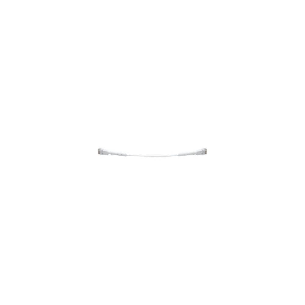 A large main feature product image of Ubiquiti UniFi Cat6 22cm Ultra-Thin Bendable Patch Cable - White