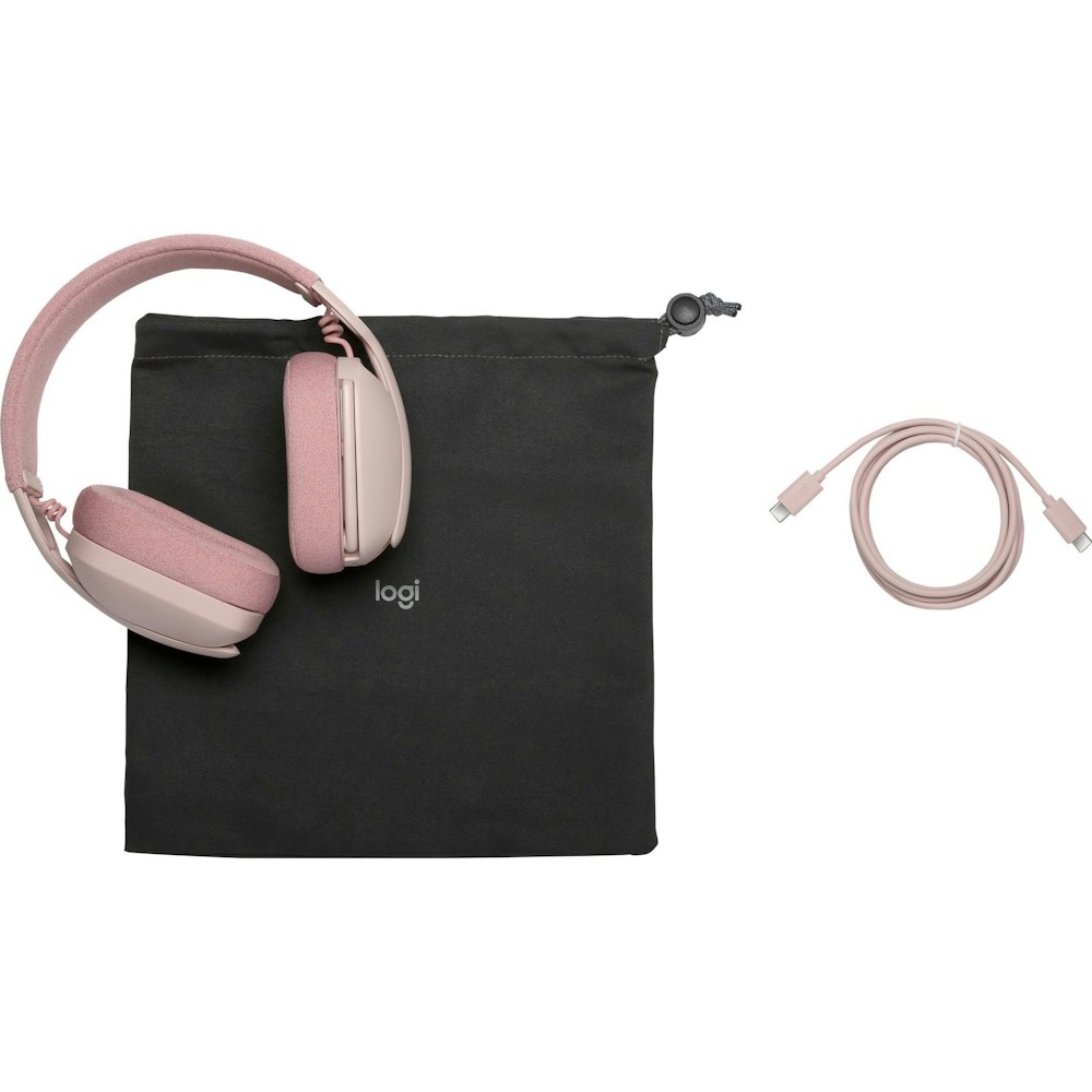 A large main feature product image of Logitech Zone Vibe 100 Wireless Bluetooth Headset - Rose