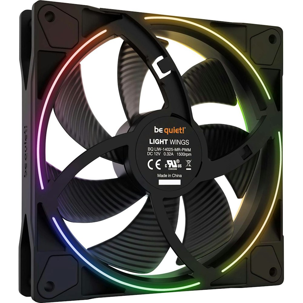 A large main feature product image of be quiet! Light Wings ARGB 140mm PWM Fan - Triple-Pack