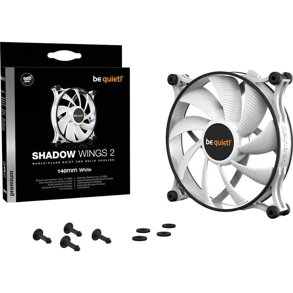 A large main feature product image of be quiet! Shadow Wings 2 WHITE 140mm Fan