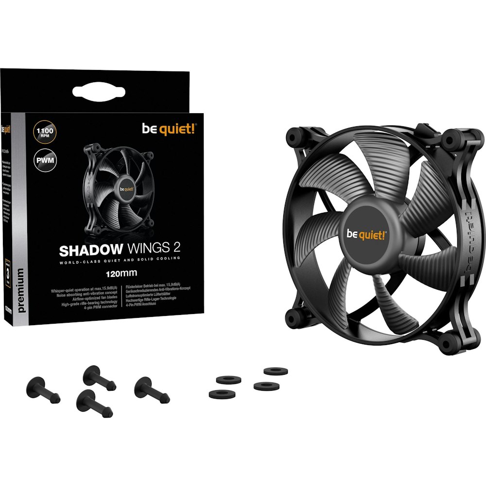 A large main feature product image of be quiet! Shadow Wings 2 120mm PWM Fan