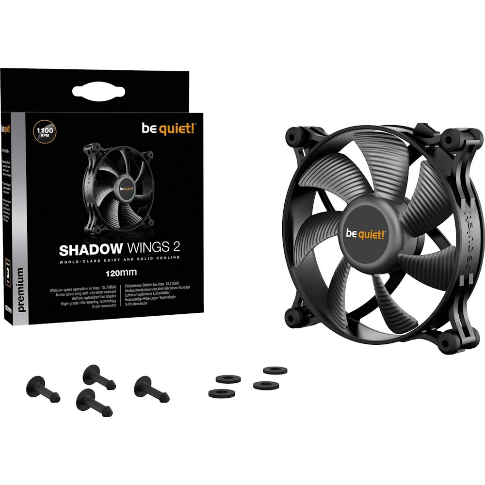 A large main feature product image of be quiet! Shadow Wings 2 120mm Fan