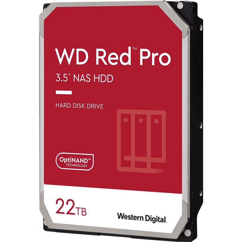 A large main feature product image of WD Red Pro 3.5" NAS HDD - 22TB 512MB