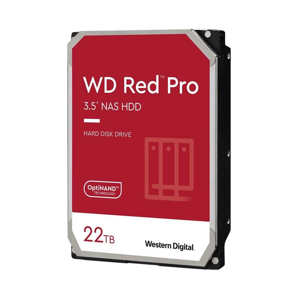 A large main feature product image of WD Red Pro 3.5" NAS HDD - 22TB 512MB
