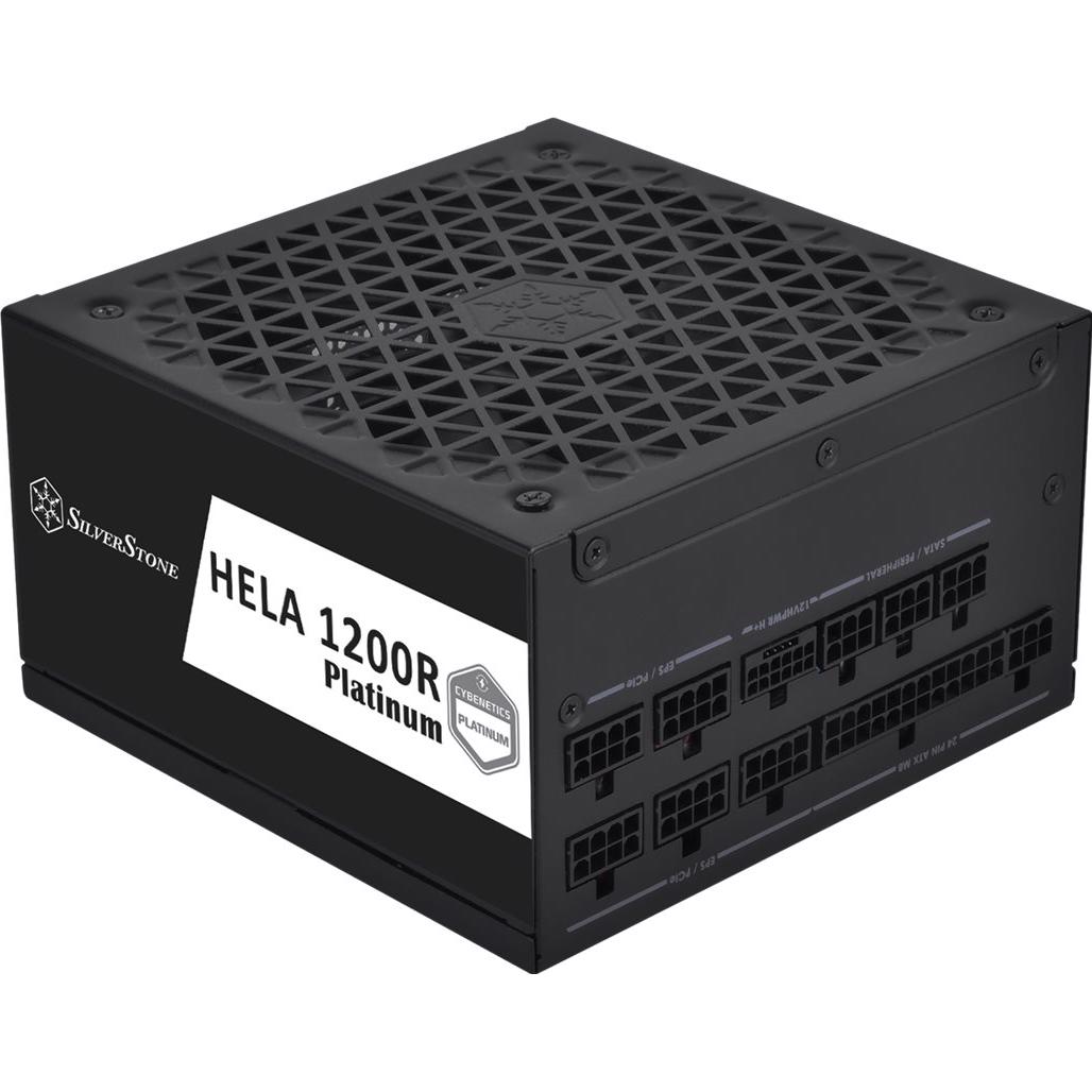 A large main feature product image of SilverStone HELA R 1200W Platinum PCIe 5.0 ATX Modular PSU
