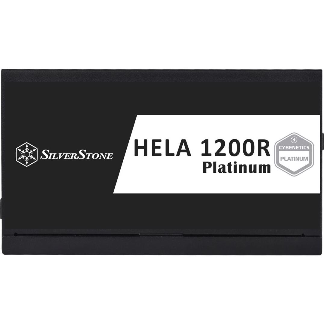 A large main feature product image of SilverStone HELA R 1200W Platinum PCIe 5.0 ATX Modular PSU