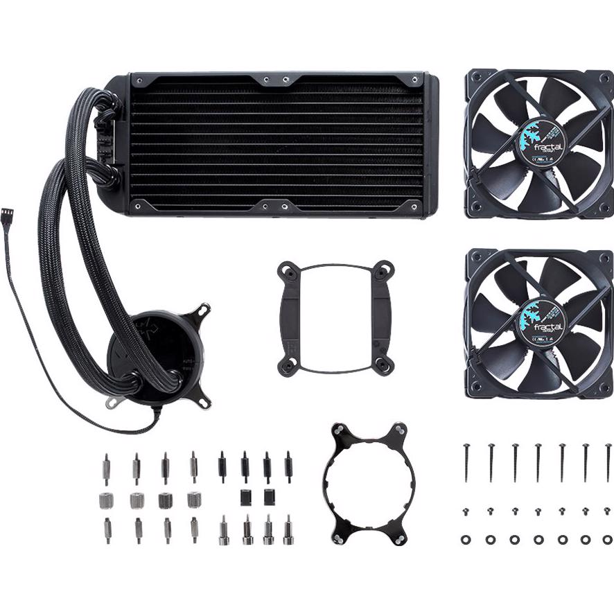 A large main feature product image of Fractal Design Celsius S24 240mm AIO Liquid CPU Cooler (Blackout)