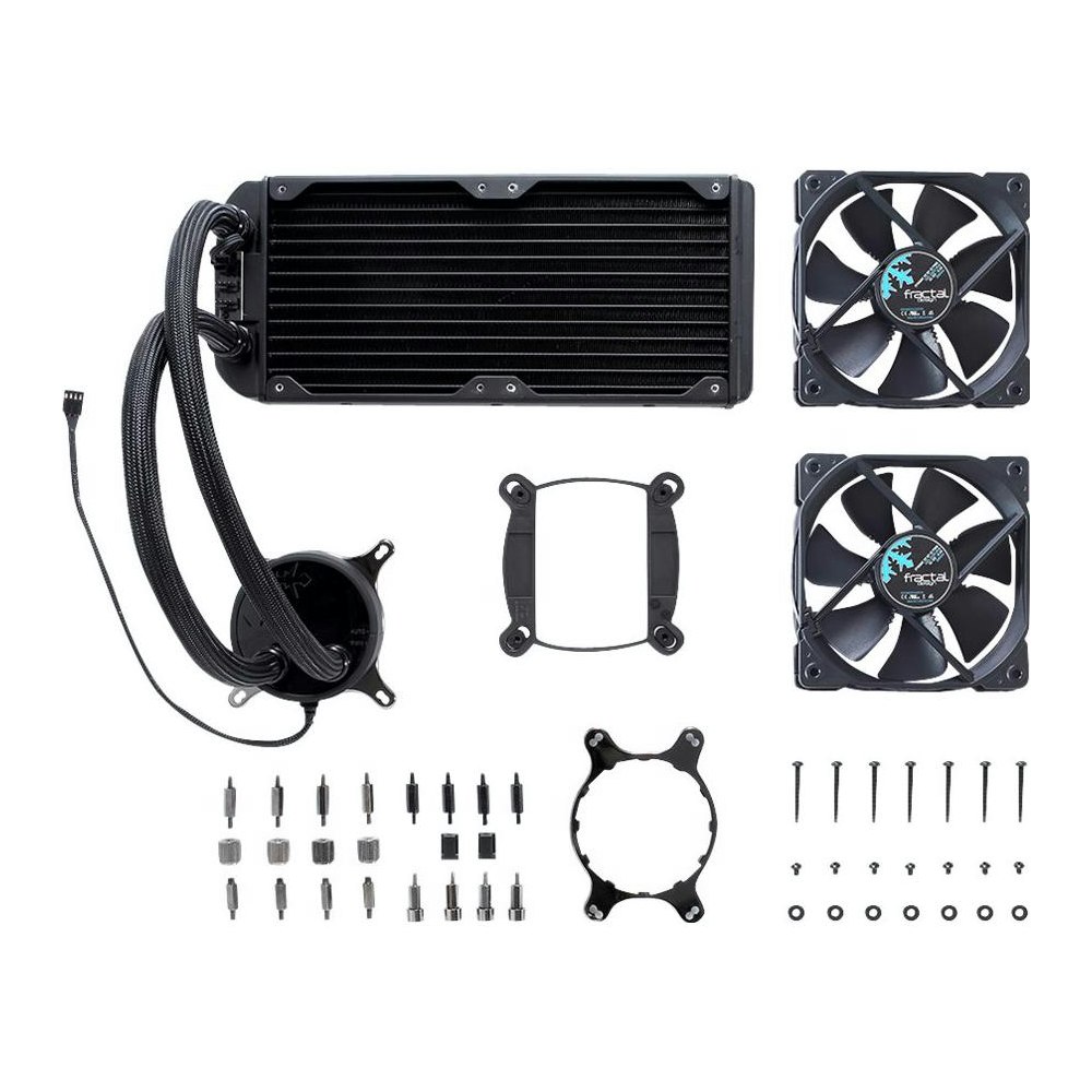 A large main feature product image of Fractal Design Celsius S24 240mm AIO Liquid CPU Cooler (Blackout)